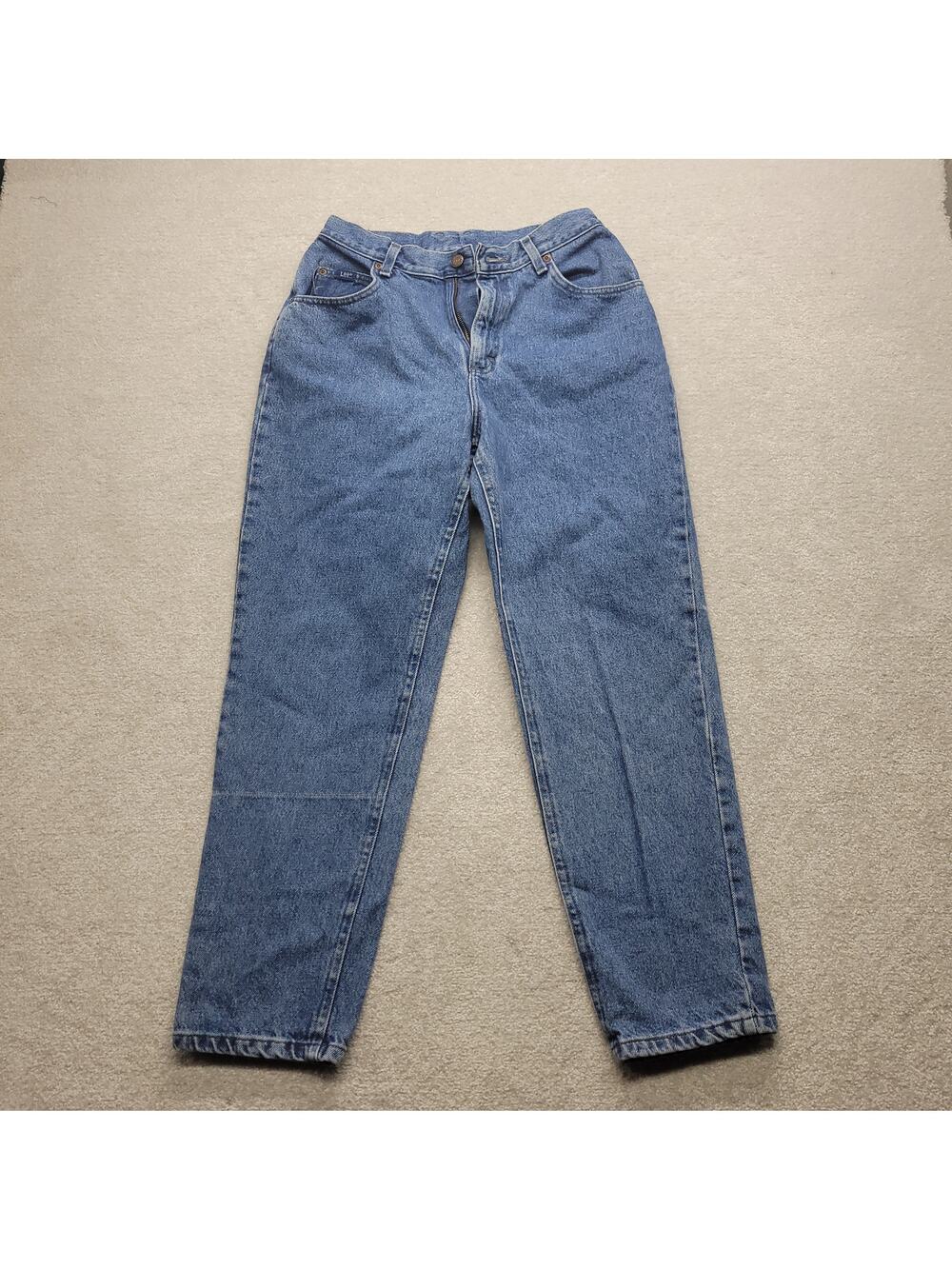 Lee Womens Mom Jeans Size 10 Short Blue High Rise Tapered Denim Vintage